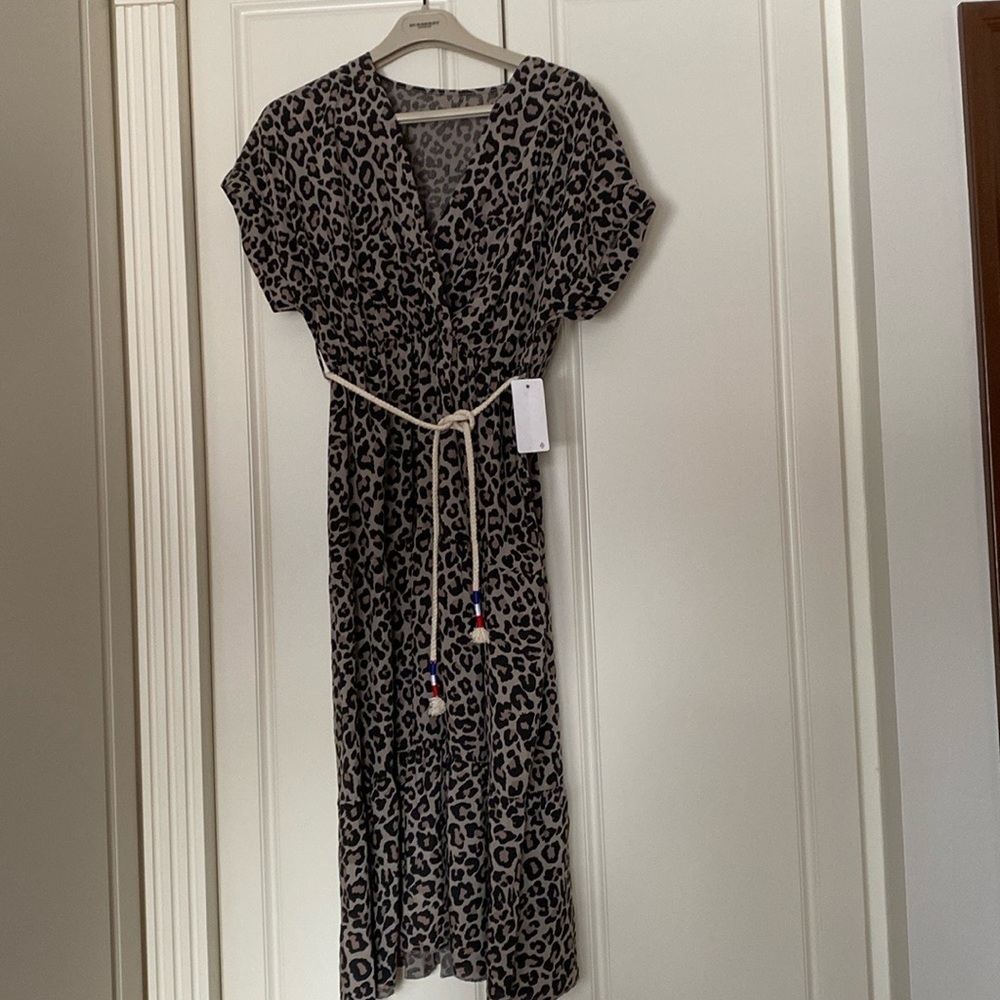 MODA ITALIA ANIMAL PRINT SUMMER DRESS . - Picture 10 of 10